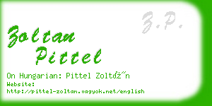 zoltan pittel business card